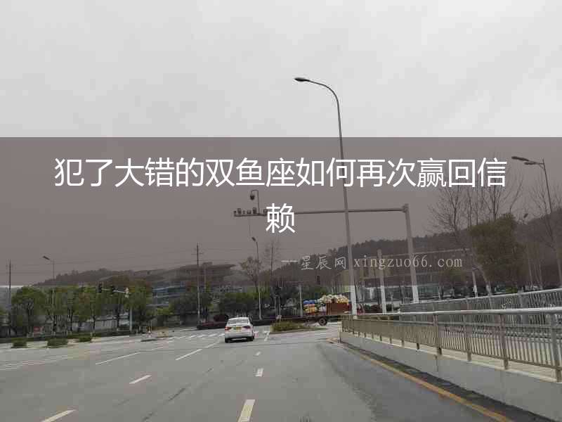 犯了大錯(cuò)的雙魚(yú)座如何再次贏回信賴