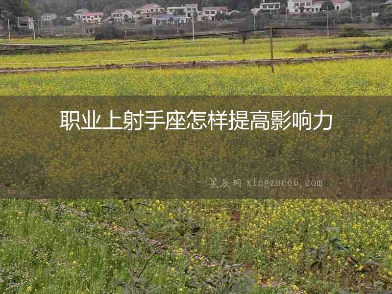 職業(yè)上射手座怎樣提高影響力