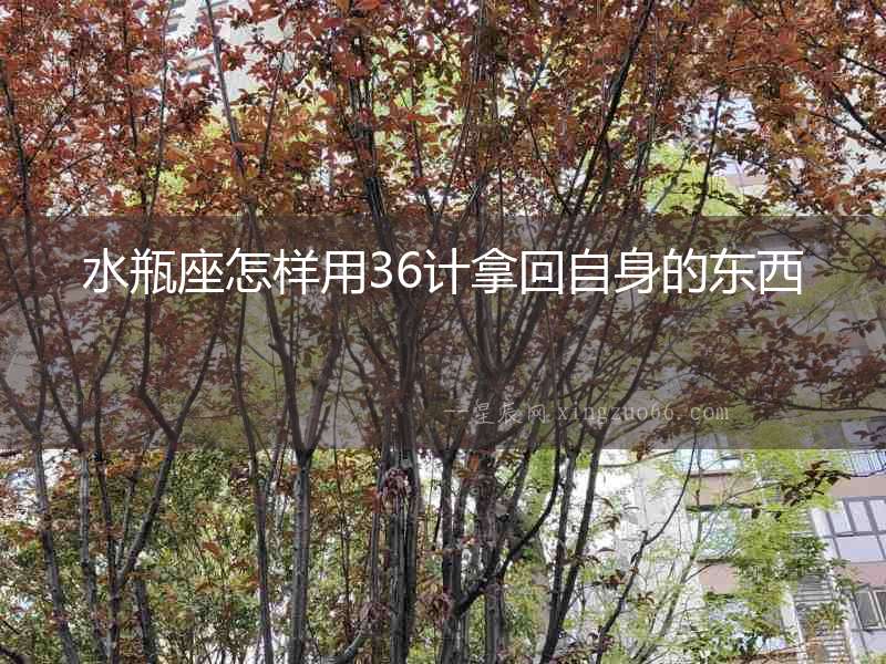 水瓶座怎樣用36計拿回自身的東西