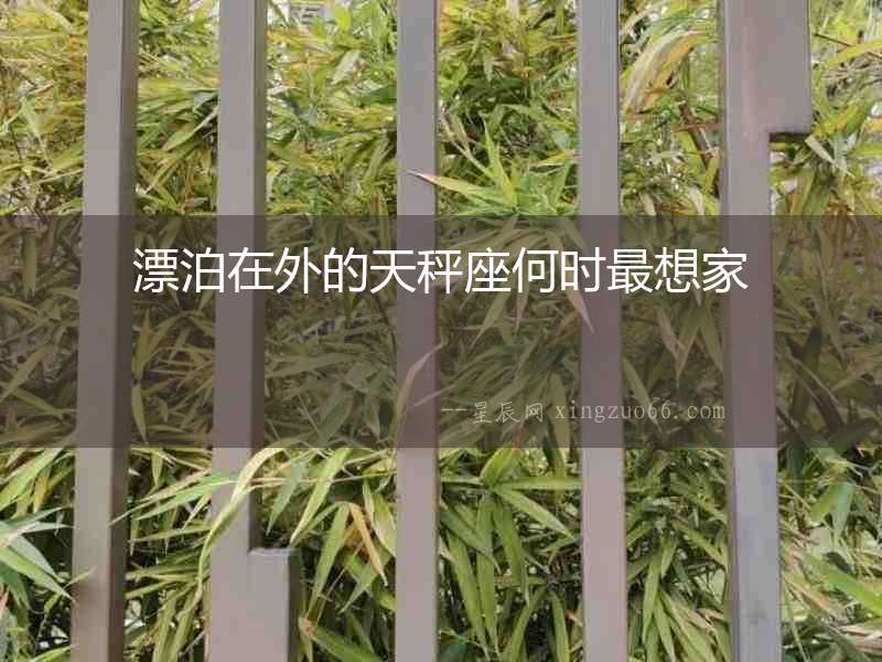 漂泊在外的天秤座何時最想家