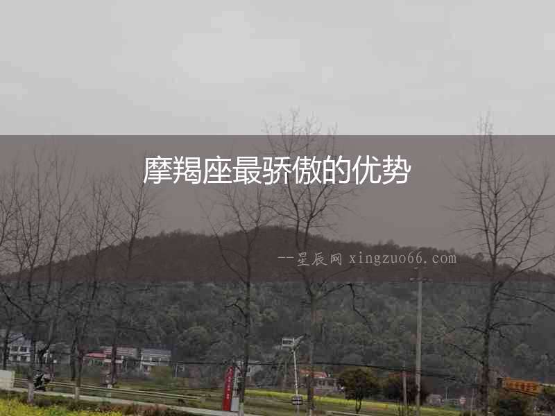 摩羯座最驕傲的優勢