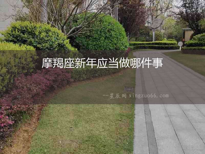 摩羯座新年應當做哪件事