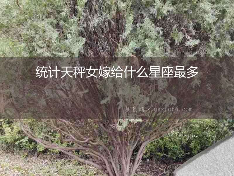 統計天秤女嫁給什么星座最多