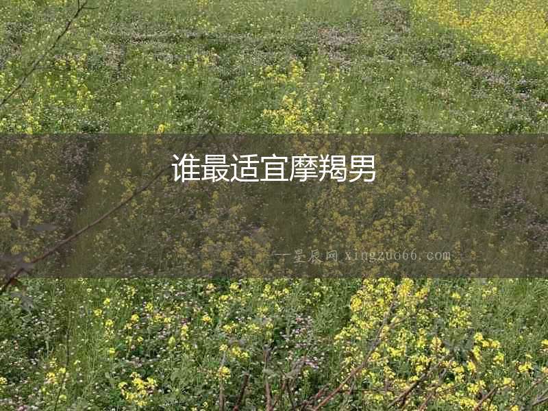 誰最適宜摩羯男