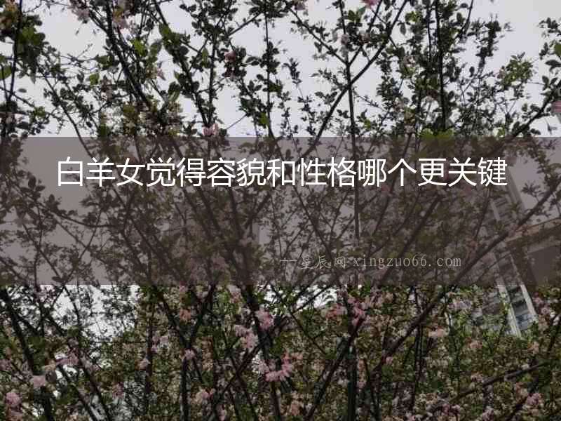 白羊女覺得容貌和性格哪個更關鍵