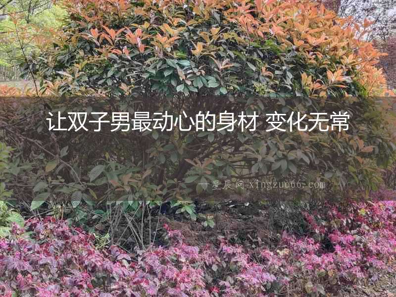 讓雙子男最動心的身材 變化無常