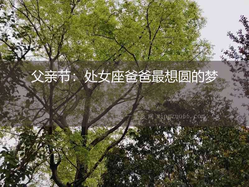 父親節(jié)：處女座爸爸最想圓的夢(mèng)