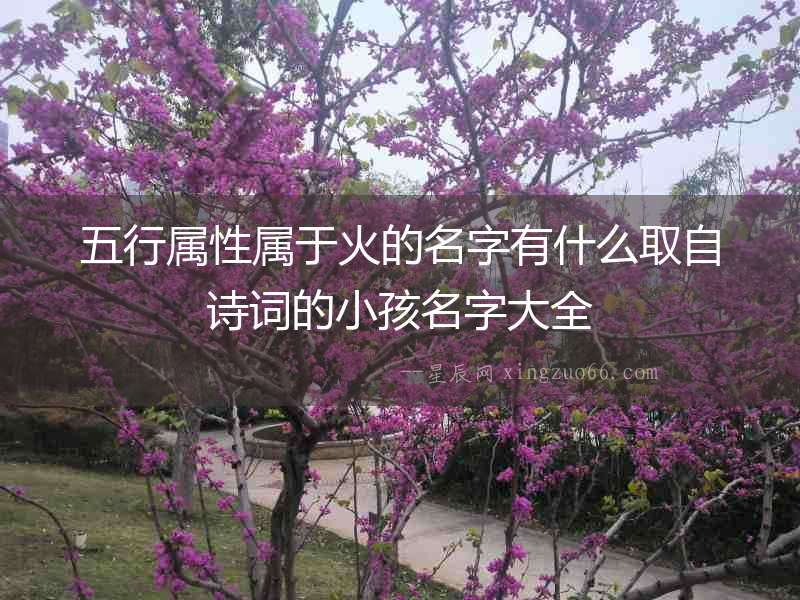 五行屬性屬于火的名字有什么取自詩詞的小孩名字大全