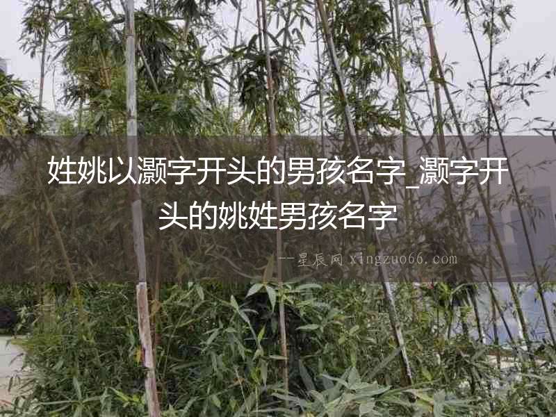 姓姚以灝字開頭的男孩名字_灝字開頭的姚姓男孩名字