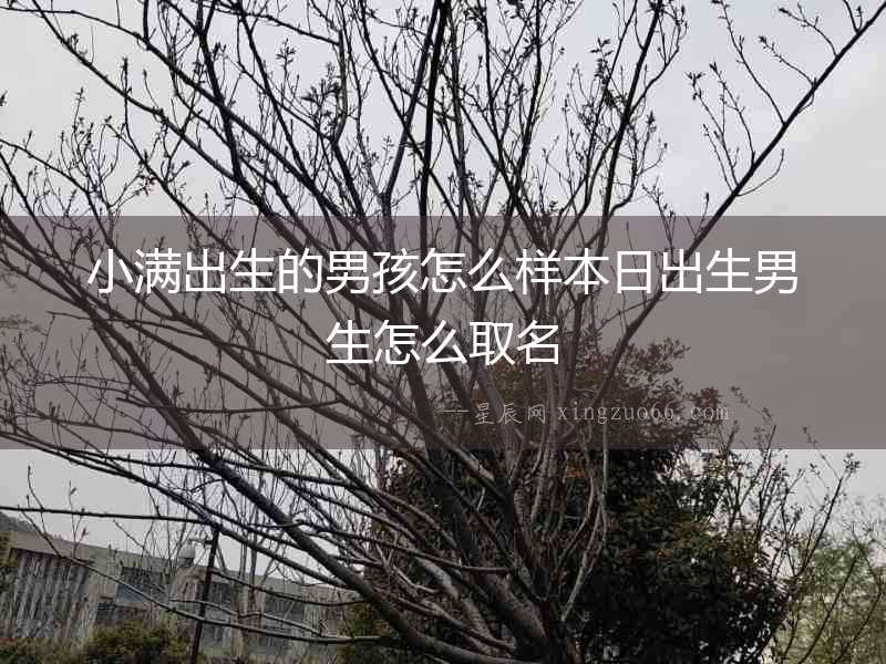 小滿出生的男孩怎么樣本日出生男生怎么取名