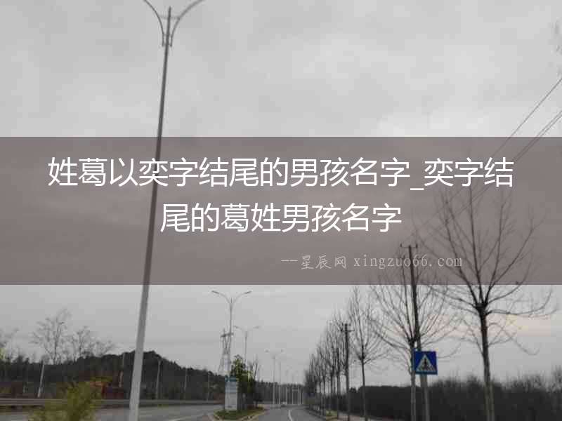 姓葛以奕字結尾的男孩名字_奕字結尾的葛姓男孩名字
