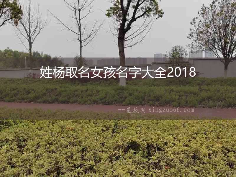 姓楊取名女孩名字大全2018