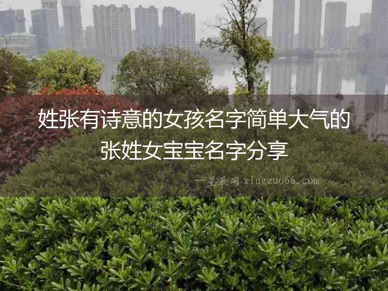 姓張有詩(shī)意的女孩名字簡(jiǎn)單大氣的張姓女寶寶名字分享