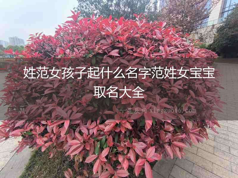 姓范女孩子起什么名字范姓女寶寶取名大全