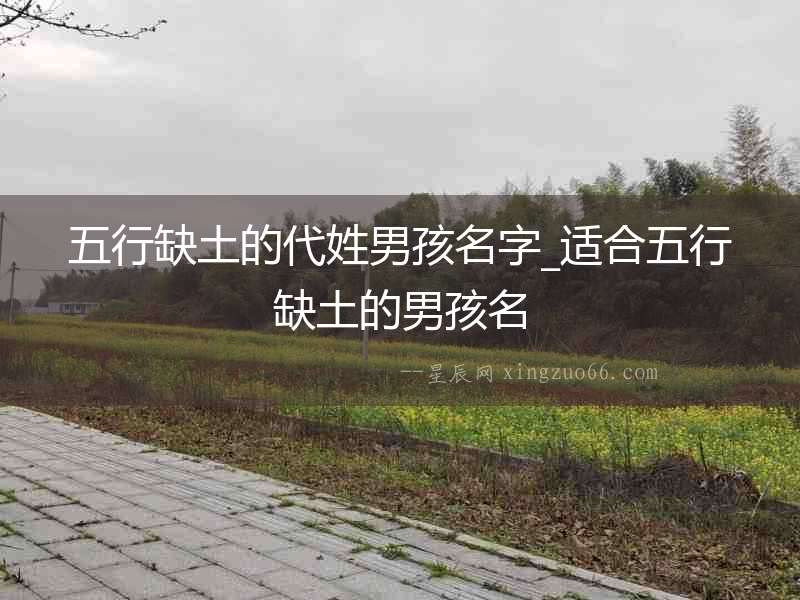 五行缺土的代姓男孩名字_適合五行缺土的男孩名