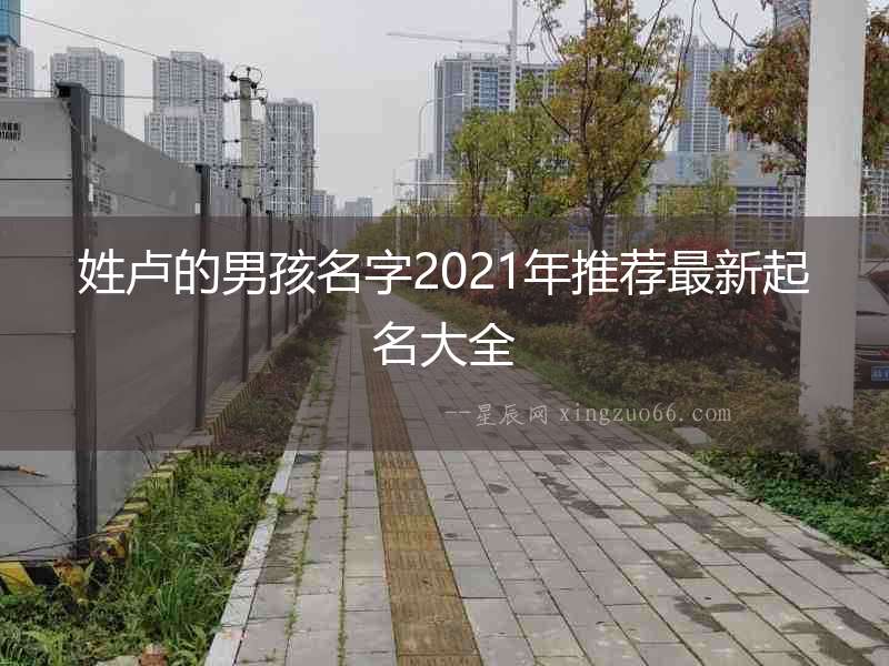 姓盧的男孩名字2021年推薦最新起名大全
