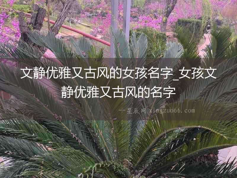 文靜優(yōu)雅又古風(fēng)的女孩名字_女孩文靜優(yōu)雅又古風(fēng)的名字