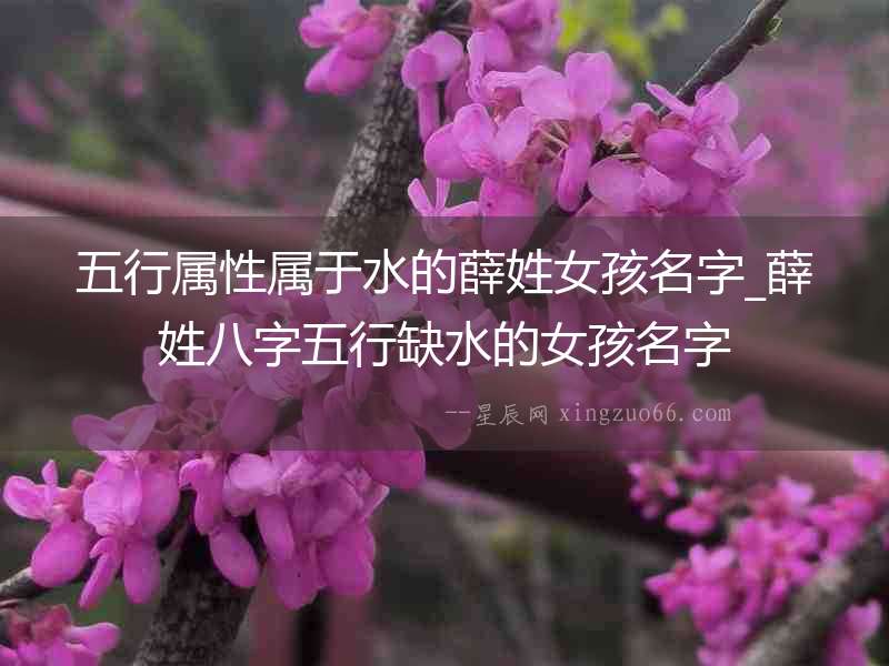 五行屬性屬于水的薛姓女孩名字_薛姓八字五行缺水的女孩名字