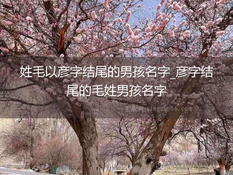 姓毛以彥字結尾的男孩名字_彥字結尾的毛姓男孩名字