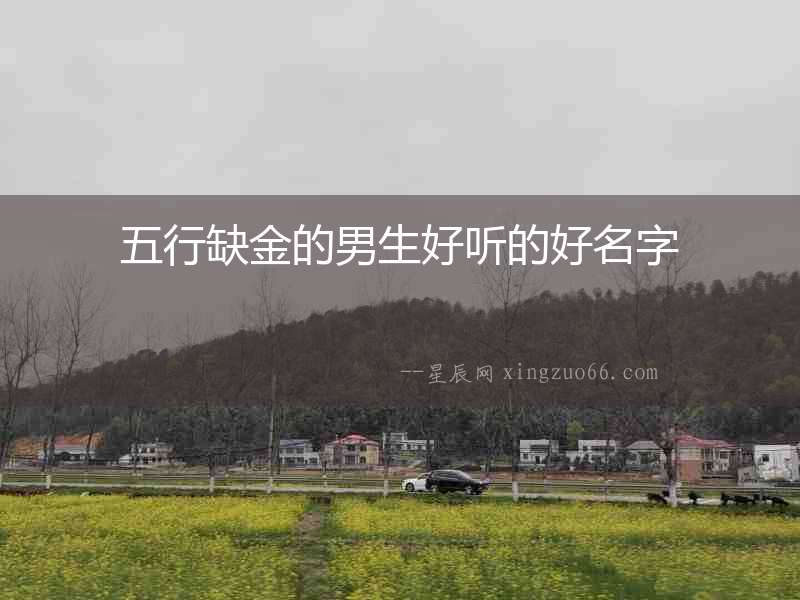 五行缺金的男生好聽的好名字
