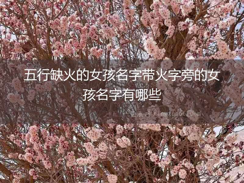 五行缺火的女孩名字帶火字旁的女孩名字有哪些