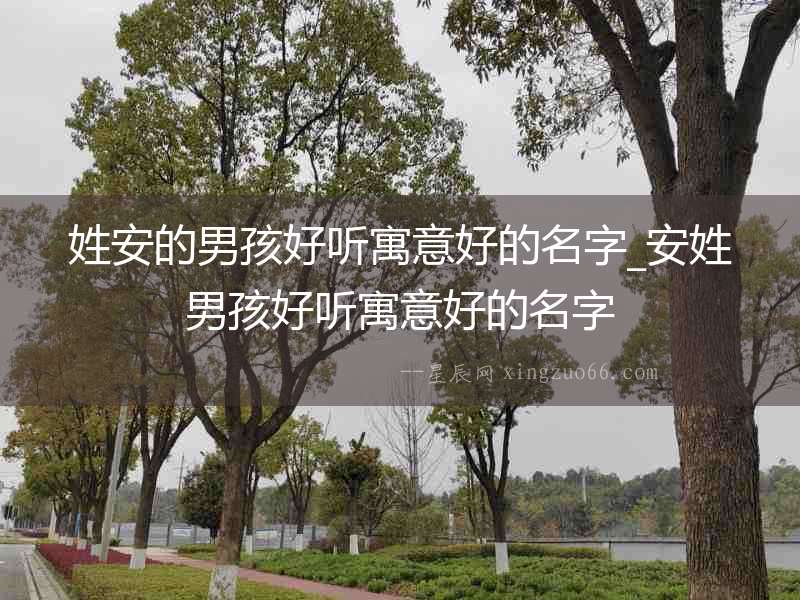 姓安的男孩好聽寓意好的名字_安姓男孩好聽寓意好的名字