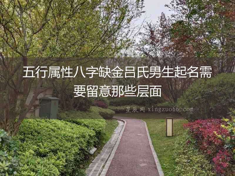 五行屬性八字缺金呂氏男生起名需要留意那些層面