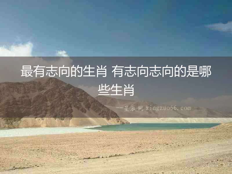 最有志向的生肖 有志向志向的是哪些生肖