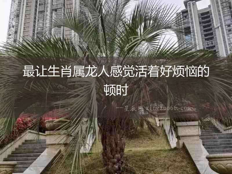 最讓生肖屬龍人感覺活著好煩惱的頓時