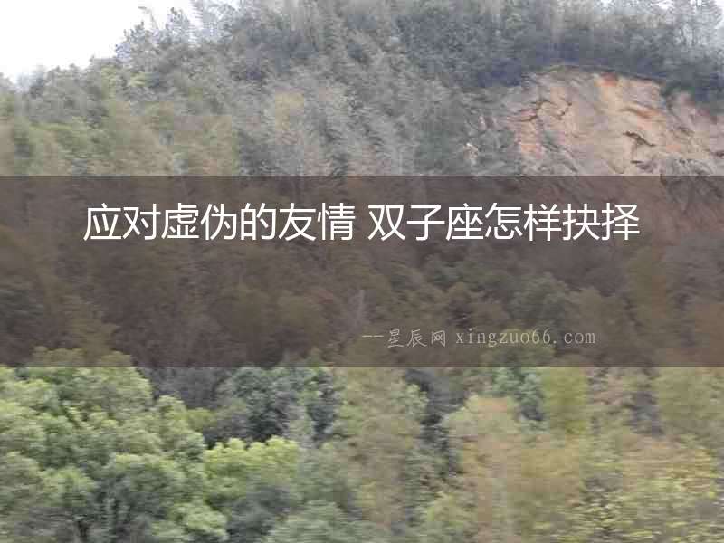 應(yīng)對虛偽的友情 雙子座怎樣抉擇