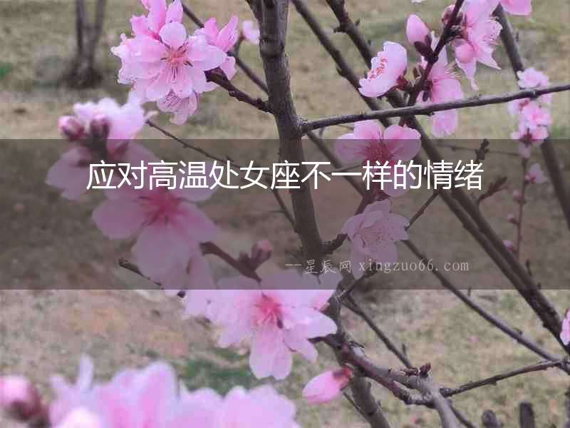 應(yīng)對(duì)高溫處女座不一樣的情緒