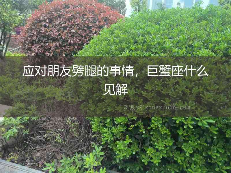 應(yīng)對(duì)朋友劈腿的事情，巨蟹座什么見解