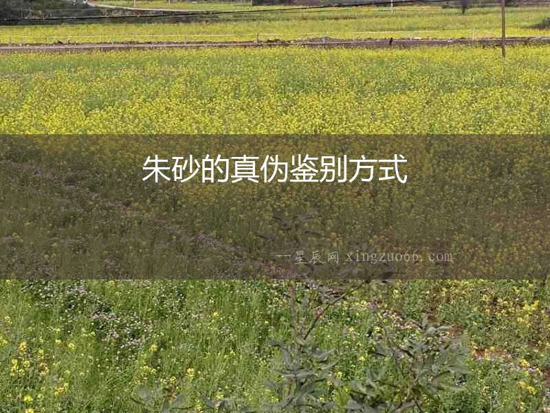 朱砂的真?zhèn)舞b別方式
