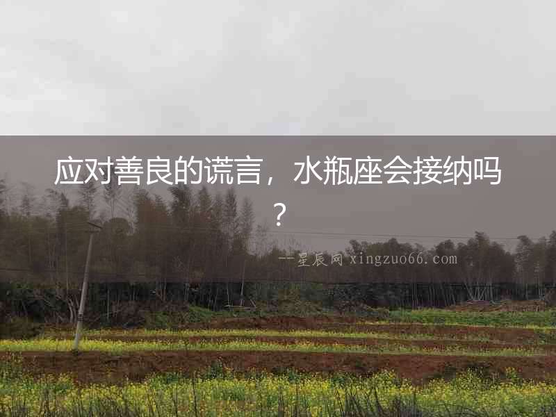 應對善良的謊言，水瓶座會接納嗎？