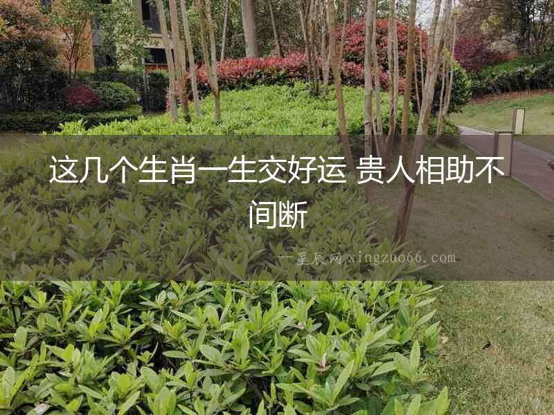 這幾個生肖一生交好運 貴人相助不間斷