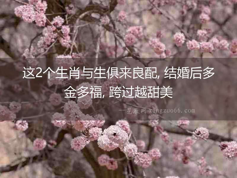 這2個(gè)生肖與生俱來良配, 結(jié)婚后多金多福, 跨過越甜美