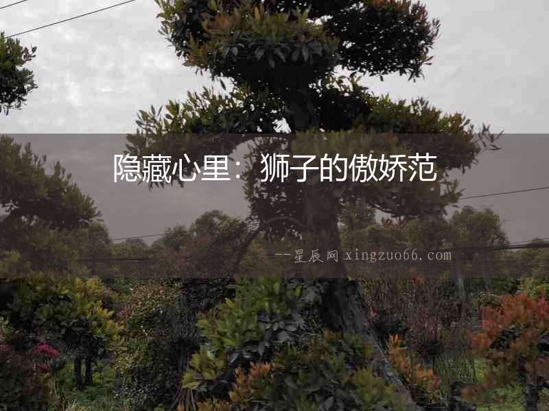隱藏心里：獅子的傲嬌范