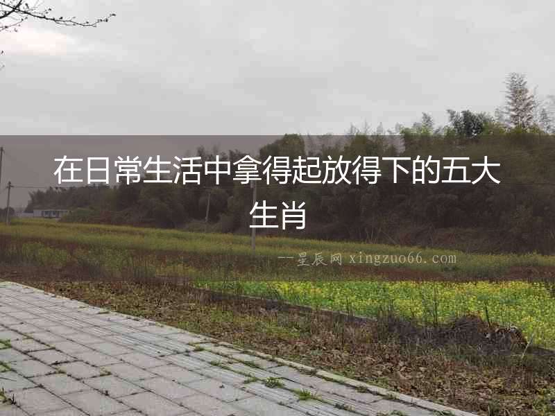 在日常生活中拿得起放得下的五大生肖