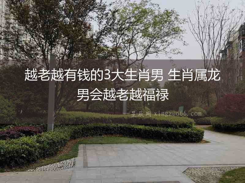 越老越有錢的3大生肖男 生肖屬龍男會越老越福祿