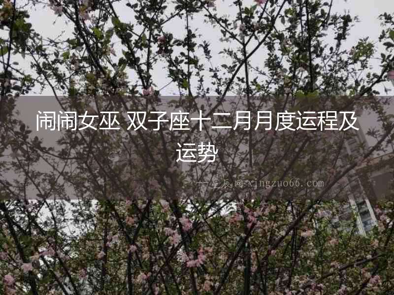 鬧鬧女巫 雙子座十二月月度運程及運勢