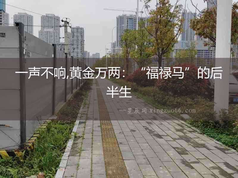 一聲不響,黃金萬兩：“福祿馬”的后半生