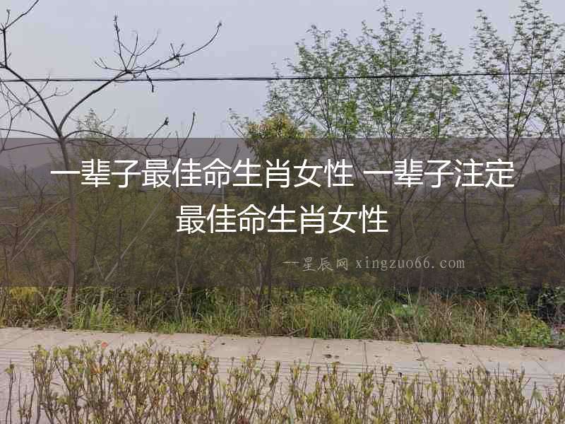 一輩子最佳命生肖女性 一輩子注定最佳命生肖女性