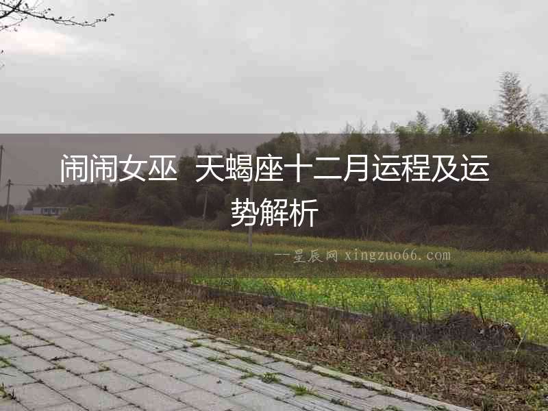 鬧鬧女巫  天蝎座十二月運程及運勢解析