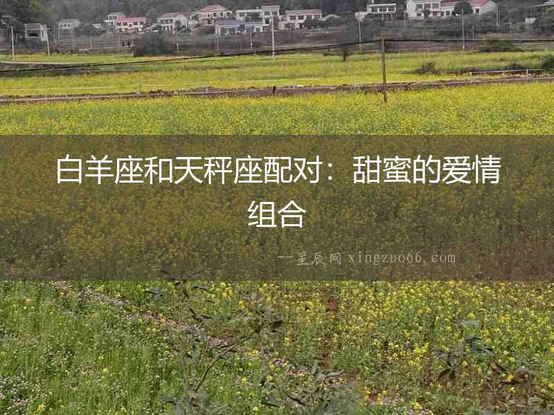 白羊座和天秤座配對：甜蜜的愛情組合