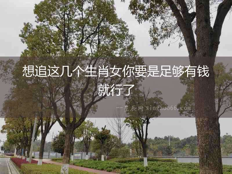 想追這幾個生肖女你要是足夠有錢就行了