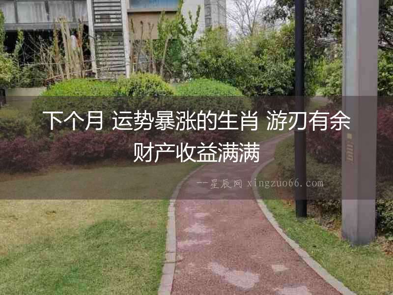 下個月 運勢暴漲的生肖 游刃有余財產收益滿滿