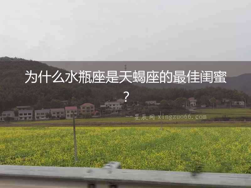 為什么水瓶座是天蝎座的最佳閨蜜？