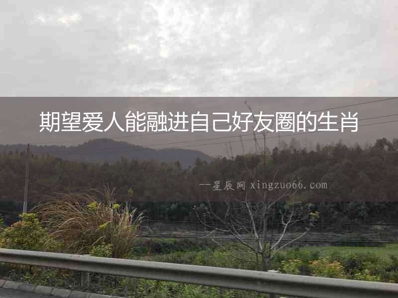 期望愛(ài)人能融進(jìn)自己好友圈的生肖