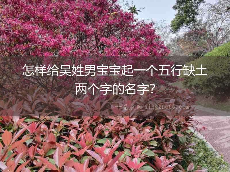 怎樣給吳姓男寶寶起一個(gè)五行缺土兩個(gè)字的名字？