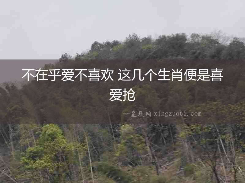 不在乎愛不喜歡 這幾個生肖便是喜愛搶